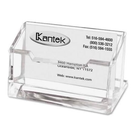 Kantek. Kantek Clear Acrylic Business Card Holder, 80-Card Capacity, 4inW x 1 7/8inD x 2inH AD-30
